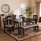 Baxton Studio Dori Grey Upholstered and Dark Brown Finished Wood 6-Piece Dining Set 172-9728-10918-10519 - alternate 5